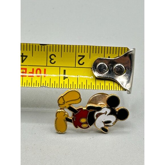 Vintage Walt Disney Mickey Mouse Tack Pin Gold Tone Enamel Made in Taiwan - Picture 6 of 6